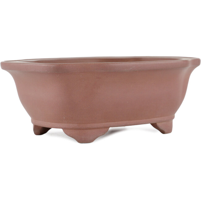Mokko unglazed bonsai pot by Gyouzan - 180 x 140 x 70 mm