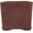 Maceta para bonsái cuadrada sin esmaltar de Yamaaki - 125 x 125 x 110 mm