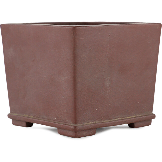 Vaso bonsai quadrato non smaltato di Yamaaki - 125 x 125 x 110 mm