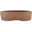 Oval unglazed bonsai pot by Keizan - 215 x 165 x 55 mm