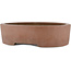 Oval unglazed bonsai pot by Keizan - 215 x 165 x 55 mm