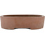 Oval unglazed bonsai pot by Keizan - 215 x 165 x 55 mm