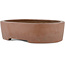 Oval unglazed bonsai pot by Keizan - 215 x 165 x 55 mm