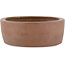 Oval unglazed bonsai pot by Keizan - 215 x 165 x 55 mm