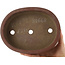 Oval unglazed bonsai pot by Keizan - 215 x 165 x 55 mm