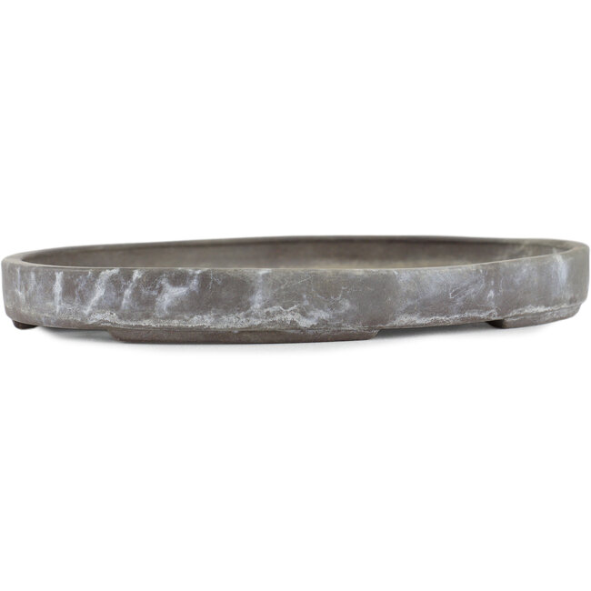 Maceta para bonsái ovalada sin esmaltar de Yamaaki - 215 x 155 x 22 mm