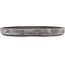 Pot à bonsaï ovale non émaillé par Yamaaki - 215 x 155 x 22 mm