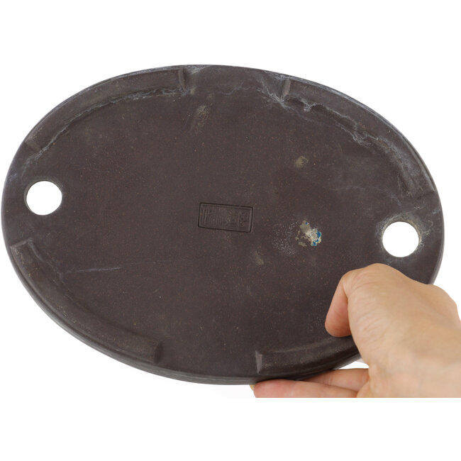 Ovale ongeglazuurde bonsaipot van Yamaaki - 215 x 155 x 22 mm