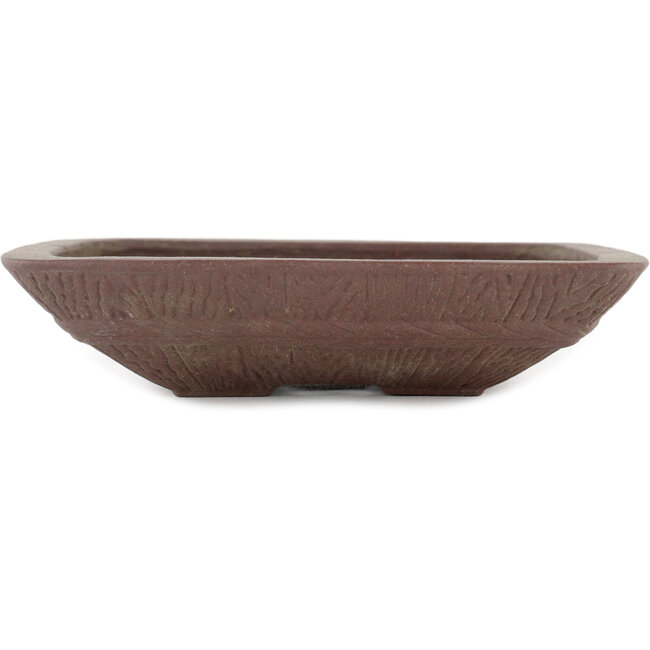 Maceta para bonsái cuadrada sin esmaltar de Yamaaki - 190 x 190 x 40 mm