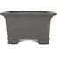 Square unglazed bonsai pot by Tosui - 185 x 185 x 105 mm