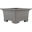 Vierkante ongeglazuurde bonsaipot van Tosui - 185 x 185 x 105 mm
