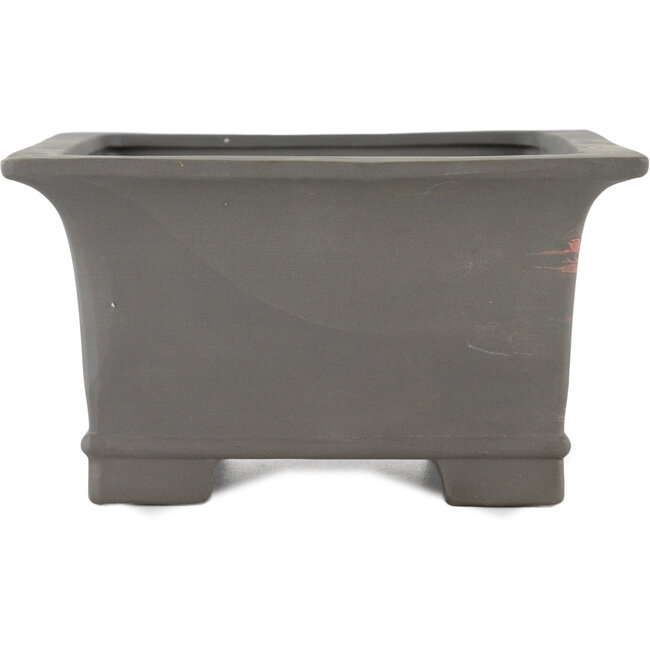 Vierkante ongeglazuurde bonsaipot van Tosui - 185 x 185 x 105 mm