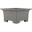 Vierkante ongeglazuurde bonsaipot van Tosui - 185 x 185 x 105 mm