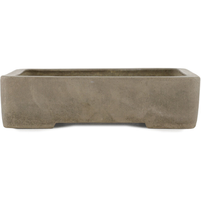 Rectangular unglazed bonsai pot by Keizan - 220 x 160 x 55 mm