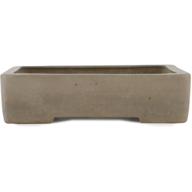 Rectangular unglazed bonsai pot by Keizan - 220 x 160 x 55 mm