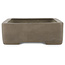 Rectangular unglazed bonsai pot by Keizan - 220 x 160 x 55 mm