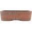 Rectangular unglazed bonsai pot by Zenigo - 250 x 195 x 70 mm