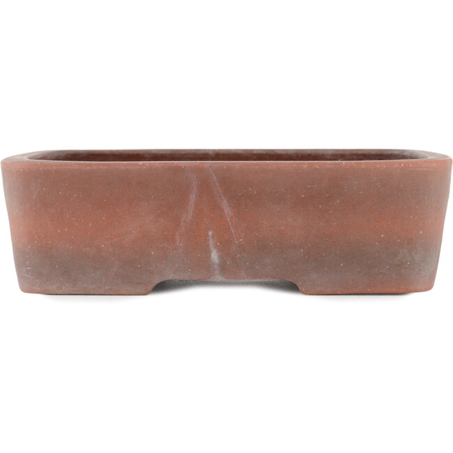 Maceta rectangular para bonsái sin esmaltar de Zenigo - 250 x 195 x 70 mm