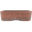 Rectangular unglazed bonsai pot by Zenigo - 250 x 195 x 70 mm