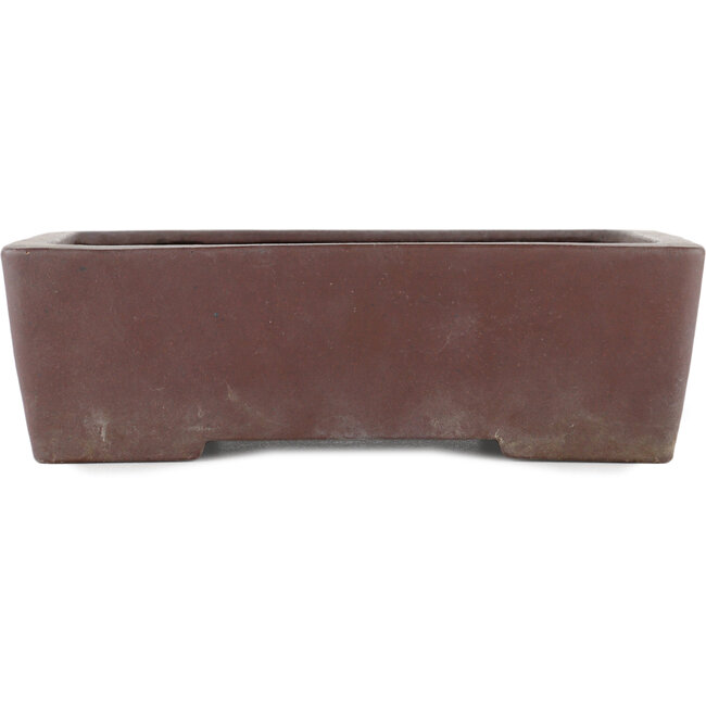 Rectangular unglazed bonsai pot by Yamaaki - 250 x 180 x 75 mm