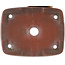 Pot à bonsaï rectangulaire non vernissé par Zenigo - 250 x 195 x 70 mm