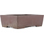 Maceta para bonsái rectangular sin esmaltar de Yamaaki - 250 x 180 x 75 mm