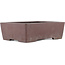 Maceta para bonsái rectangular sin esmaltar de Yamaaki - 250 x 180 x 75 mm