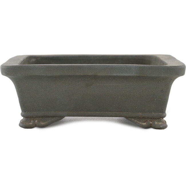 Rectangular unglazed bonsai pot by Zenigo - 230 x 175 x 60 mm