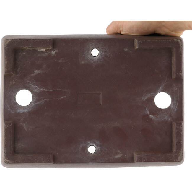 Pot à bonsaï rectangulaire non émaillé par Yamaaki - 250 x 180 x 75 mm