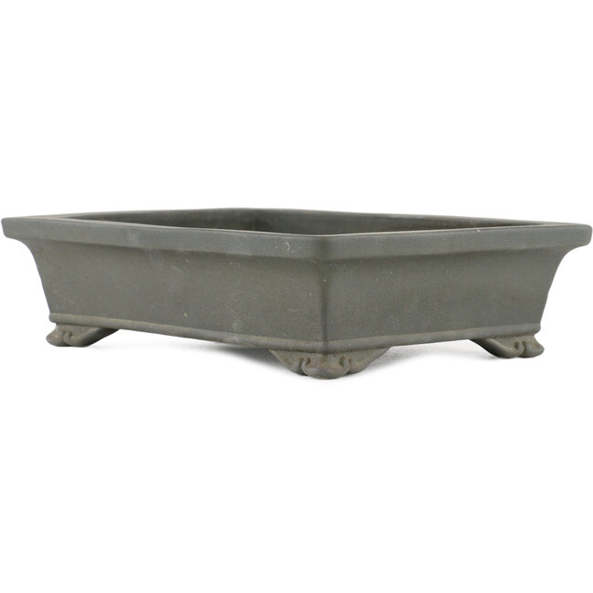 Maceta rectangular para bonsái sin esmaltar de Zenigo - 230 x 175 x 60 mm