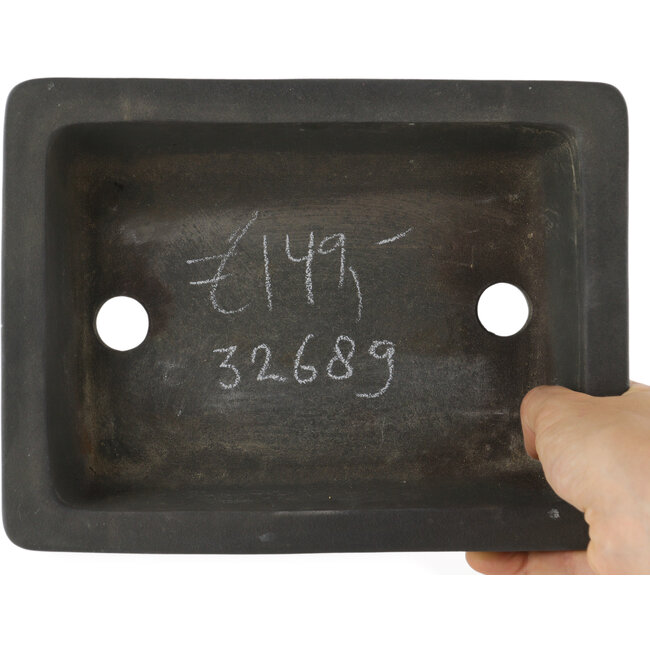 Pot à bonsaï rectangulaire non vernissé par Zenigo - 230 x 175 x 60 mm