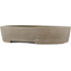 Oval unglazed bonsai pot by Yamaaki - 250 x 190 x 55 mm