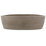 Oval unglazed bonsai pot by Yamaaki - 250 x 190 x 55 mm