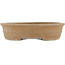 Oval unglazed bonsai pot by Keizan - 270 x 215 x 60 mm