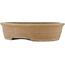 Oval unglazed bonsai pot by Keizan - 270 x 215 x 60 mm