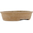 Oval unglazed bonsai pot by Keizan - 270 x 215 x 60 mm