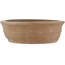 Oval unglazed bonsai pot by Keizan - 270 x 215 x 60 mm