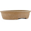 Oval unglazed bonsai pot by Keizan - 270 x 215 x 60 mm