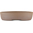 Vaso bonsai ovale non smaltato di Terahata Satomi Mazan - 225 x 175 x 55 mm