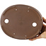 Ovale ongeglazuurde bonsaipot van Terahata Satomi Mazan - 225 x 175 x 55 mm