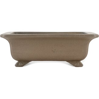 Gyouzan - Yukizyou Nakano & Yuuji Nakano 260 mm  unglazed bonsai pot by Gyouzan, Tokoname, Japan