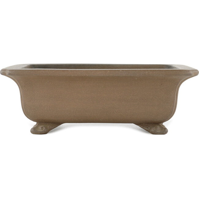 Maceta rectangular para bonsái sin esmaltar de Gyouzan - 260 x 200 x 85 mm