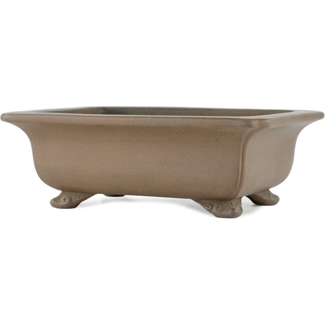 Rechteckiger unglasierter Bonsai-Topf von Gyouzan - 260 x 200 x 85 mm