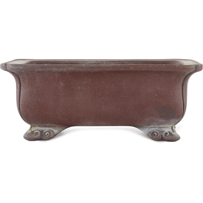 Pot à bonsaï rectangulaire non émaillé par Keizan - 230 x 170 x 90 mm