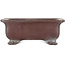 Rectangular unglazed bonsai pot by Keizan - 230 x 170 x 90 mm