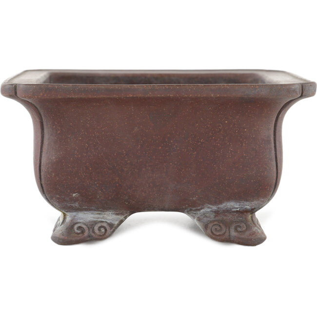 Pot à bonsaï rectangulaire non émaillé par Keizan - 230 x 170 x 90 mm