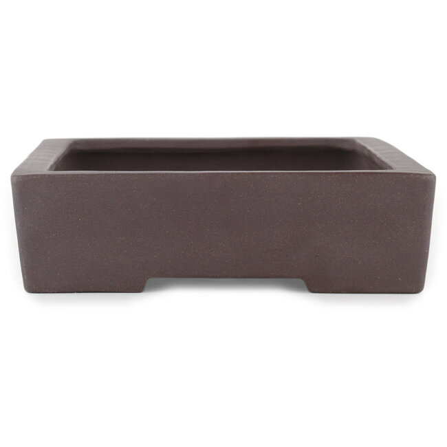 Pot à bonsaï rectangulaire non émaillé par Yamaaki - 285 x 200 x 55 mm