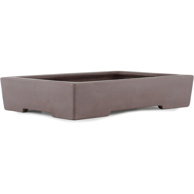 Rechthoekige ongeglazuurde bonsaipot van Yamaaki - 285 x 200 x 55 mm