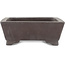 Rectangular unglazed bonsai pot by Yamaaki - 240 x 180 x 65 mm