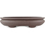 Oval unglazed bonsai pot by Yamaaki - 295 x 210 x 60 mm